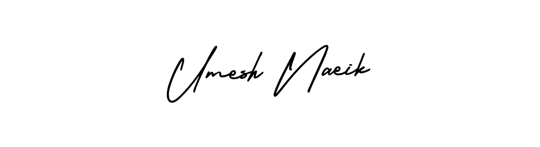 Umesh Naeik stylish signature style. Best Handwritten Sign (AmerikaSignatureDemo-Regular) for my name. Handwritten Signature Collection Ideas for my name Umesh Naeik. Umesh Naeik signature style 3 images and pictures png