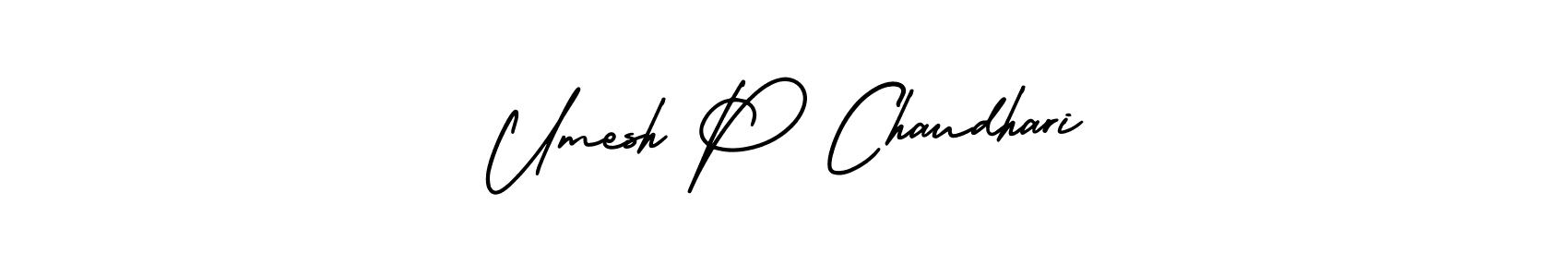 How to Draw Umesh P Chaudhari signature style? AmerikaSignatureDemo-Regular is a latest design signature styles for name Umesh P Chaudhari. Umesh P Chaudhari signature style 3 images and pictures png