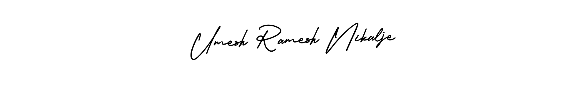 Make a short Umesh Ramesh Nikalje signature style. Manage your documents anywhere anytime using AmerikaSignatureDemo-Regular. Create and add eSignatures, submit forms, share and send files easily. Umesh Ramesh Nikalje signature style 3 images and pictures png