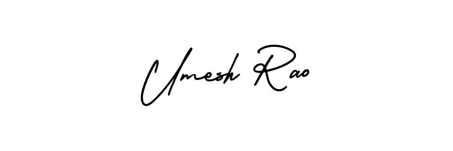 How to make Umesh Rao name signature. Use AmerikaSignatureDemo-Regular style for creating short signs online. This is the latest handwritten sign. Umesh Rao signature style 3 images and pictures png