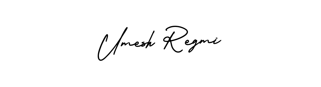 Design your own signature with our free online signature maker. With this signature software, you can create a handwritten (AmerikaSignatureDemo-Regular) signature for name Umesh Regmi. Umesh Regmi signature style 3 images and pictures png