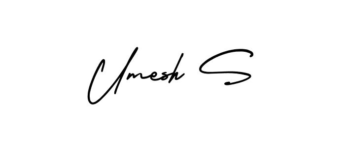 if you are searching for the best signature style for your name Umesh S. so please give up your signature search. here we have designed multiple signature styles  using AmerikaSignatureDemo-Regular. Umesh S signature style 3 images and pictures png