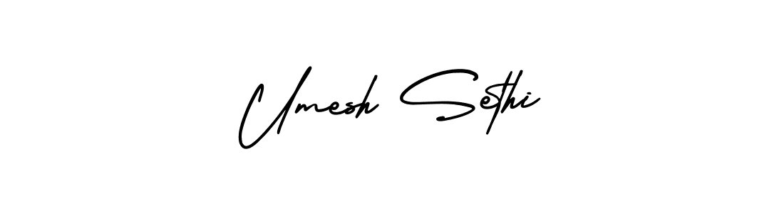 Create a beautiful signature design for name Umesh Sethi. With this signature (AmerikaSignatureDemo-Regular) fonts, you can make a handwritten signature for free. Umesh Sethi signature style 3 images and pictures png