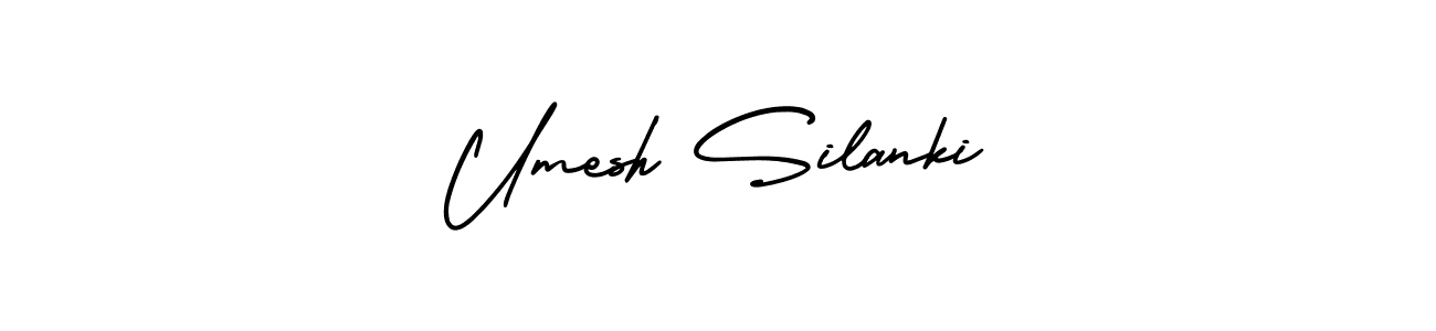 Similarly AmerikaSignatureDemo-Regular is the best handwritten signature design. Signature creator online .You can use it as an online autograph creator for name Umesh Silanki. Umesh Silanki signature style 3 images and pictures png