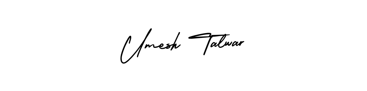 The best way (AmerikaSignatureDemo-Regular) to make a short signature is to pick only two or three words in your name. The name Umesh Talwar include a total of six letters. For converting this name. Umesh Talwar signature style 3 images and pictures png