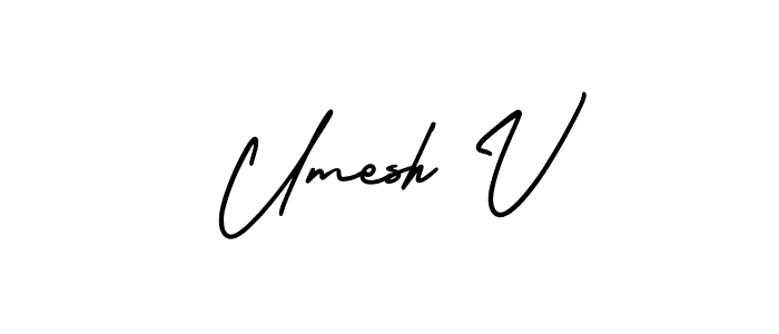 Make a short Umesh V signature style. Manage your documents anywhere anytime using AmerikaSignatureDemo-Regular. Create and add eSignatures, submit forms, share and send files easily. Umesh V signature style 3 images and pictures png