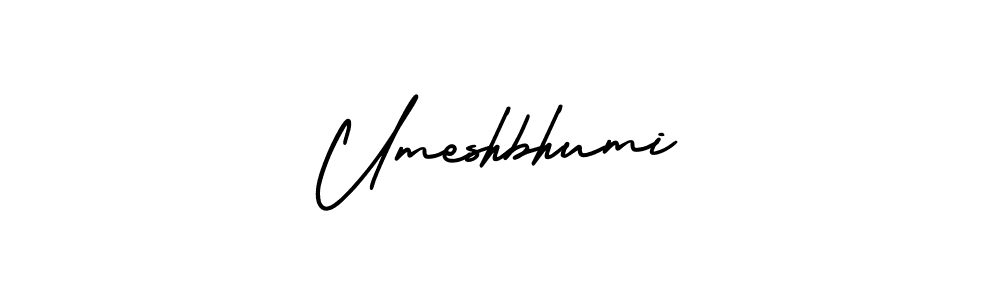 if you are searching for the best signature style for your name Umeshbhumi. so please give up your signature search. here we have designed multiple signature styles  using AmerikaSignatureDemo-Regular. Umeshbhumi signature style 3 images and pictures png