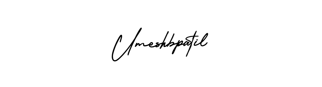 You should practise on your own different ways (AmerikaSignatureDemo-Regular) to write your name (Umeshbpatil) in signature. don't let someone else do it for you. Umeshbpatil signature style 3 images and pictures png