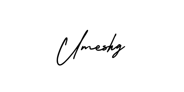 Make a beautiful signature design for name Umeshg. With this signature (AmerikaSignatureDemo-Regular) style, you can create a handwritten signature for free. Umeshg signature style 3 images and pictures png