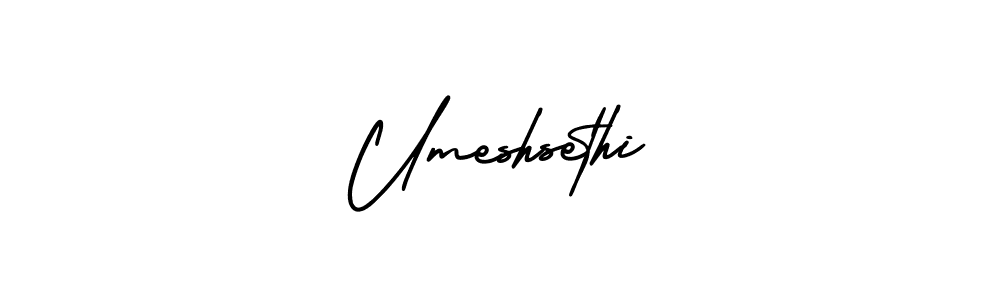 You should practise on your own different ways (AmerikaSignatureDemo-Regular) to write your name (Umeshsethi) in signature. don't let someone else do it for you. Umeshsethi signature style 3 images and pictures png