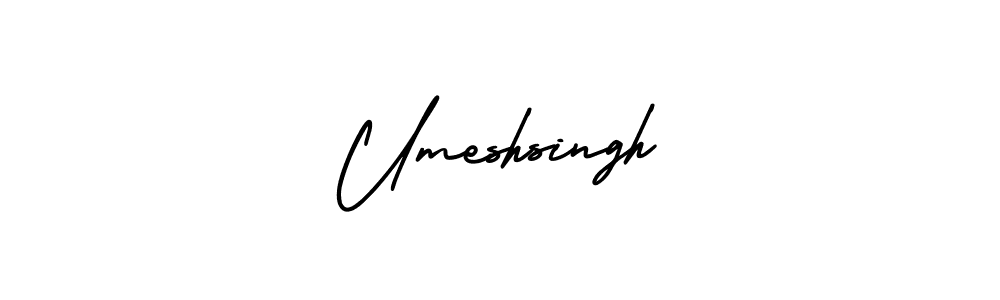 Design your own signature with our free online signature maker. With this signature software, you can create a handwritten (AmerikaSignatureDemo-Regular) signature for name Umeshsingh. Umeshsingh signature style 3 images and pictures png