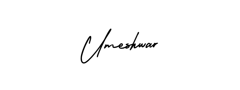 Umeshwar stylish signature style. Best Handwritten Sign (AmerikaSignatureDemo-Regular) for my name. Handwritten Signature Collection Ideas for my name Umeshwar. Umeshwar signature style 3 images and pictures png