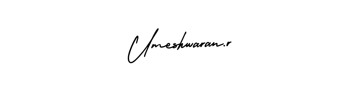 How to Draw Umeshwaran.r signature style? AmerikaSignatureDemo-Regular is a latest design signature styles for name Umeshwaran.r. Umeshwaran.r signature style 3 images and pictures png