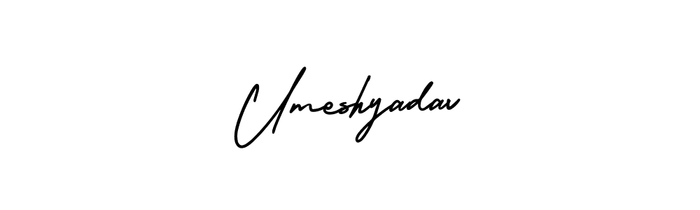 How to make Umeshyadav name signature. Use AmerikaSignatureDemo-Regular style for creating short signs online. This is the latest handwritten sign. Umeshyadav signature style 3 images and pictures png