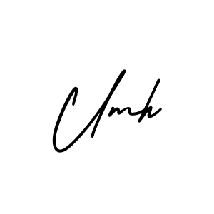 Umh stylish signature style. Best Handwritten Sign (AmerikaSignatureDemo-Regular) for my name. Handwritten Signature Collection Ideas for my name Umh. Umh signature style 3 images and pictures png