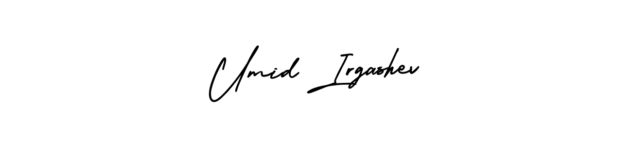 You can use this online signature creator to create a handwritten signature for the name Umid Irgashev. This is the best online autograph maker. Umid Irgashev signature style 3 images and pictures png