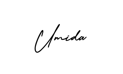Design your own signature with our free online signature maker. With this signature software, you can create a handwritten (AmerikaSignatureDemo-Regular) signature for name Umida. Umida signature style 3 images and pictures png