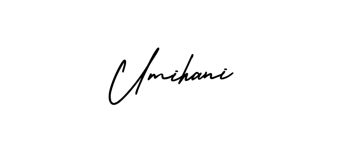 Use a signature maker to create a handwritten signature online. With this signature software, you can design (AmerikaSignatureDemo-Regular) your own signature for name Umihani. Umihani signature style 3 images and pictures png