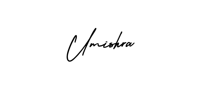 Umishra stylish signature style. Best Handwritten Sign (AmerikaSignatureDemo-Regular) for my name. Handwritten Signature Collection Ideas for my name Umishra. Umishra signature style 3 images and pictures png