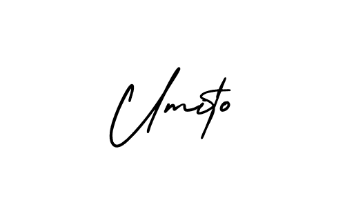 Make a beautiful signature design for name Umito. With this signature (AmerikaSignatureDemo-Regular) style, you can create a handwritten signature for free. Umito signature style 3 images and pictures png