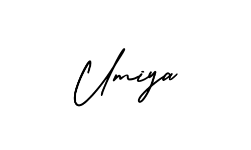 Design your own signature with our free online signature maker. With this signature software, you can create a handwritten (AmerikaSignatureDemo-Regular) signature for name Umiya. Umiya signature style 3 images and pictures png