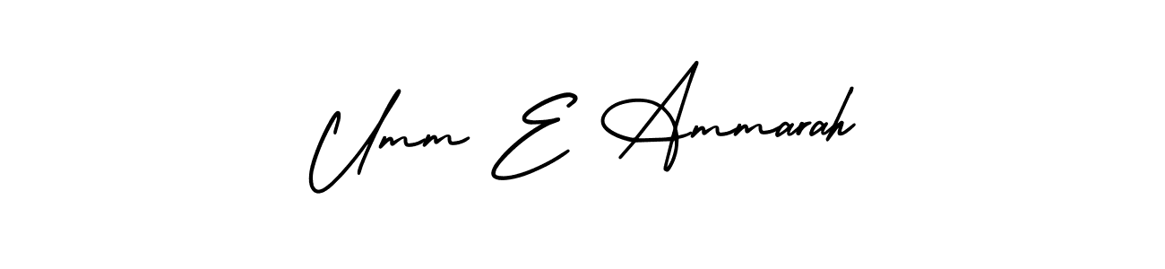 Design your own signature with our free online signature maker. With this signature software, you can create a handwritten (AmerikaSignatureDemo-Regular) signature for name Umm E Ammarah. Umm E Ammarah signature style 3 images and pictures png