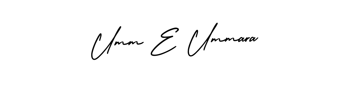 How to make Umm E Ummara name signature. Use AmerikaSignatureDemo-Regular style for creating short signs online. This is the latest handwritten sign. Umm E Ummara signature style 3 images and pictures png