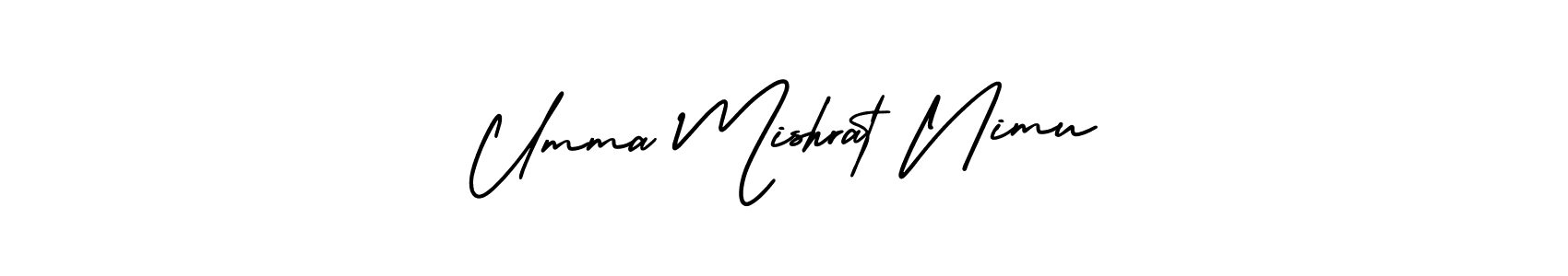 Design your own signature with our free online signature maker. With this signature software, you can create a handwritten (AmerikaSignatureDemo-Regular) signature for name Umma Mishrat Nimu. Umma Mishrat Nimu signature style 3 images and pictures png