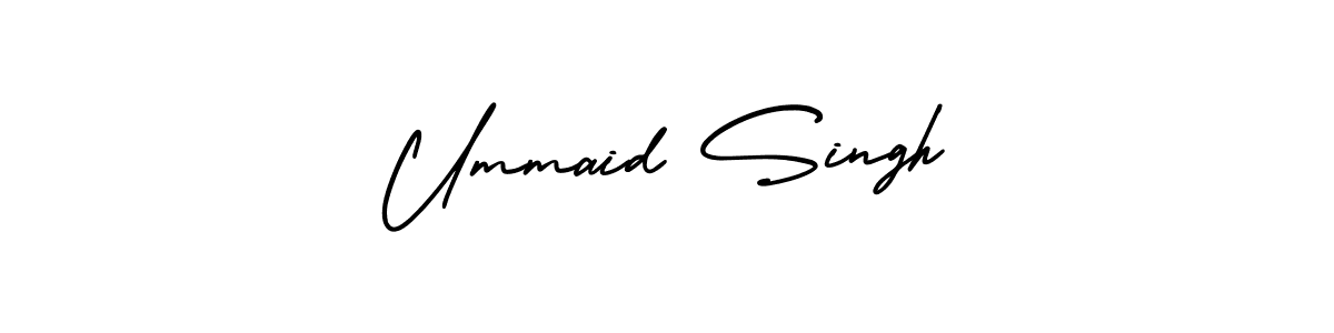 Make a beautiful signature design for name Ummaid Singh. With this signature (AmerikaSignatureDemo-Regular) style, you can create a handwritten signature for free. Ummaid Singh signature style 3 images and pictures png
