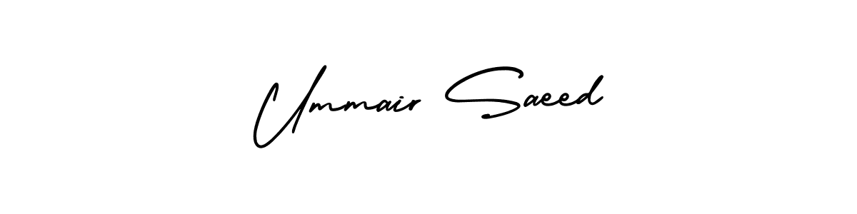 It looks lik you need a new signature style for name Ummair Saeed. Design unique handwritten (AmerikaSignatureDemo-Regular) signature with our free signature maker in just a few clicks. Ummair Saeed signature style 3 images and pictures png