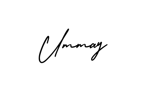 The best way (AmerikaSignatureDemo-Regular) to make a short signature is to pick only two or three words in your name. The name Ummay include a total of six letters. For converting this name. Ummay signature style 3 images and pictures png