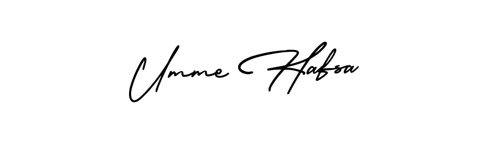 AmerikaSignatureDemo-Regular is a professional signature style that is perfect for those who want to add a touch of class to their signature. It is also a great choice for those who want to make their signature more unique. Get Umme Hafsa name to fancy signature for free. Umme Hafsa signature style 3 images and pictures png