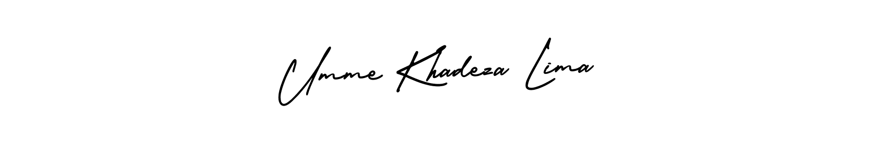 Also You can easily find your signature by using the search form. We will create Umme Khadeza Lima name handwritten signature images for you free of cost using AmerikaSignatureDemo-Regular sign style. Umme Khadeza Lima signature style 3 images and pictures png