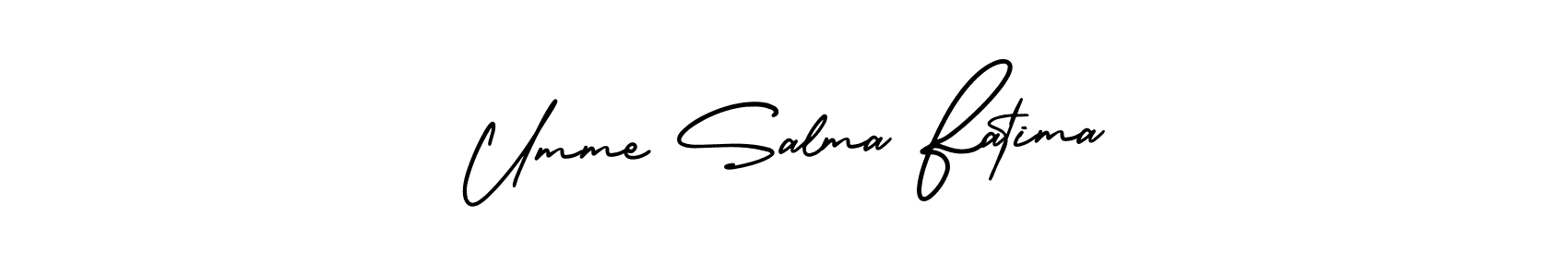 Umme Salma Fatima stylish signature style. Best Handwritten Sign (AmerikaSignatureDemo-Regular) for my name. Handwritten Signature Collection Ideas for my name Umme Salma Fatima. Umme Salma Fatima signature style 3 images and pictures png