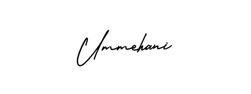 Make a beautiful signature design for name Ummehani. With this signature (AmerikaSignatureDemo-Regular) style, you can create a handwritten signature for free. Ummehani signature style 3 images and pictures png