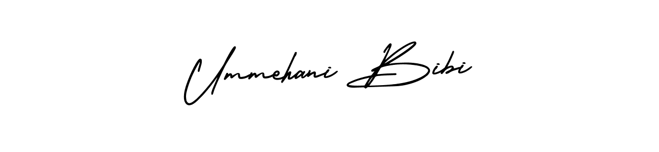 Create a beautiful signature design for name Ummehani Bibi. With this signature (AmerikaSignatureDemo-Regular) fonts, you can make a handwritten signature for free. Ummehani Bibi signature style 3 images and pictures png