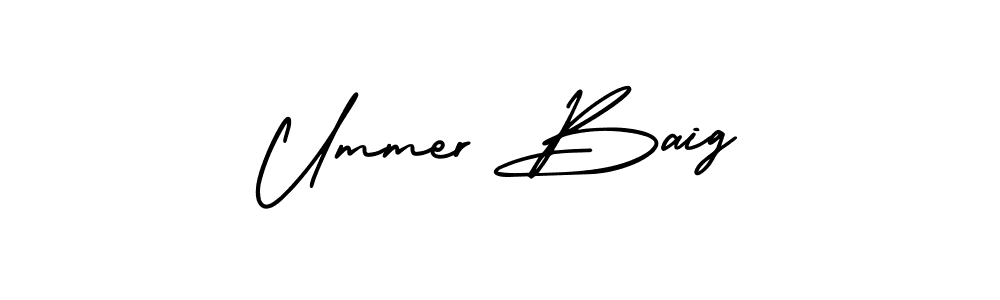 Also we have Ummer Baig name is the best signature style. Create professional handwritten signature collection using AmerikaSignatureDemo-Regular autograph style. Ummer Baig signature style 3 images and pictures png