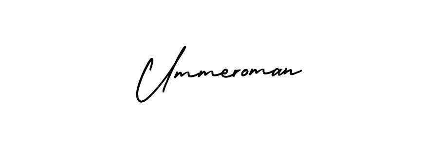 Make a beautiful signature design for name Ummeroman. Use this online signature maker to create a handwritten signature for free. Ummeroman signature style 3 images and pictures png
