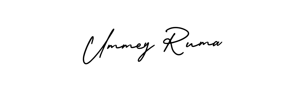 Create a beautiful signature design for name Ummey Ruma. With this signature (AmerikaSignatureDemo-Regular) fonts, you can make a handwritten signature for free. Ummey Ruma signature style 3 images and pictures png