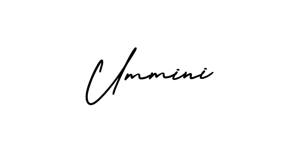 Design your own signature with our free online signature maker. With this signature software, you can create a handwritten (AmerikaSignatureDemo-Regular) signature for name Ummini. Ummini signature style 3 images and pictures png