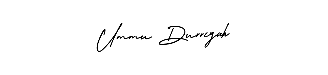 Also we have Ummu Durriyah name is the best signature style. Create professional handwritten signature collection using AmerikaSignatureDemo-Regular autograph style. Ummu Durriyah signature style 3 images and pictures png