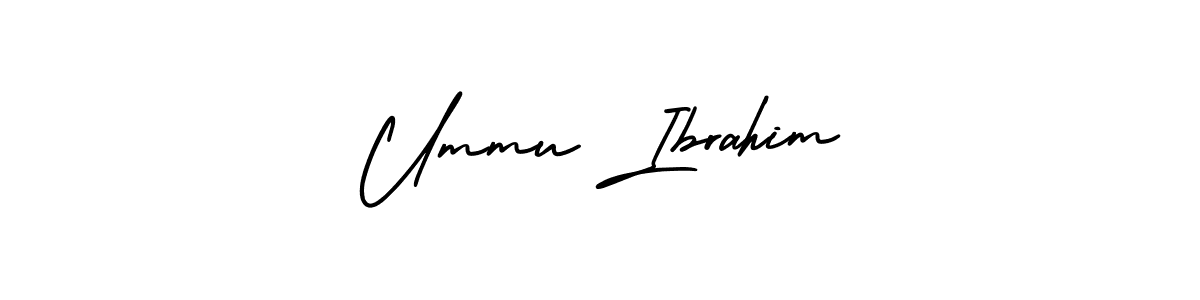 Design your own signature with our free online signature maker. With this signature software, you can create a handwritten (AmerikaSignatureDemo-Regular) signature for name Ummu Ibrahim. Ummu Ibrahim signature style 3 images and pictures png