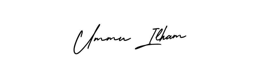 See photos of Ummu Ilham official signature by Spectra . Check more albums & portfolios. Read reviews & check more about AmerikaSignatureDemo-Regular font. Ummu Ilham signature style 3 images and pictures png