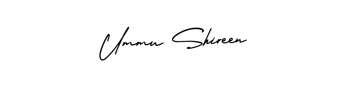 Ummu Shireen stylish signature style. Best Handwritten Sign (AmerikaSignatureDemo-Regular) for my name. Handwritten Signature Collection Ideas for my name Ummu Shireen. Ummu Shireen signature style 3 images and pictures png