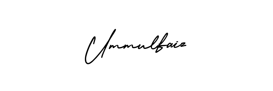 This is the best signature style for the Ummulfaiz name. Also you like these signature font (AmerikaSignatureDemo-Regular). Mix name signature. Ummulfaiz signature style 3 images and pictures png