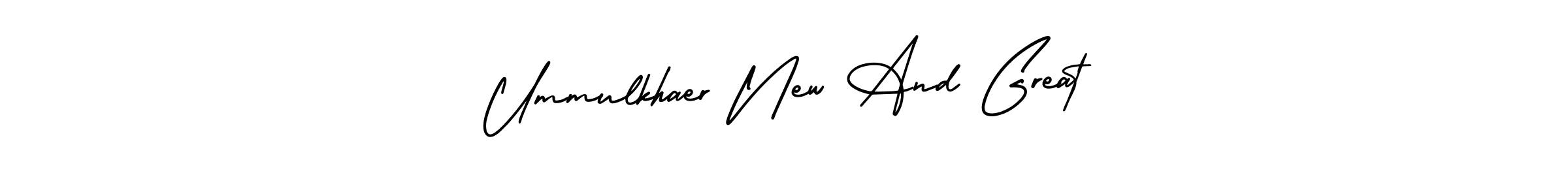 Design your own signature with our free online signature maker. With this signature software, you can create a handwritten (AmerikaSignatureDemo-Regular) signature for name Ummulkhaer New And Great. Ummulkhaer New And Great signature style 3 images and pictures png