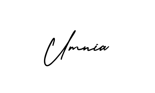 Best and Professional Signature Style for Umnia. AmerikaSignatureDemo-Regular Best Signature Style Collection. Umnia signature style 3 images and pictures png