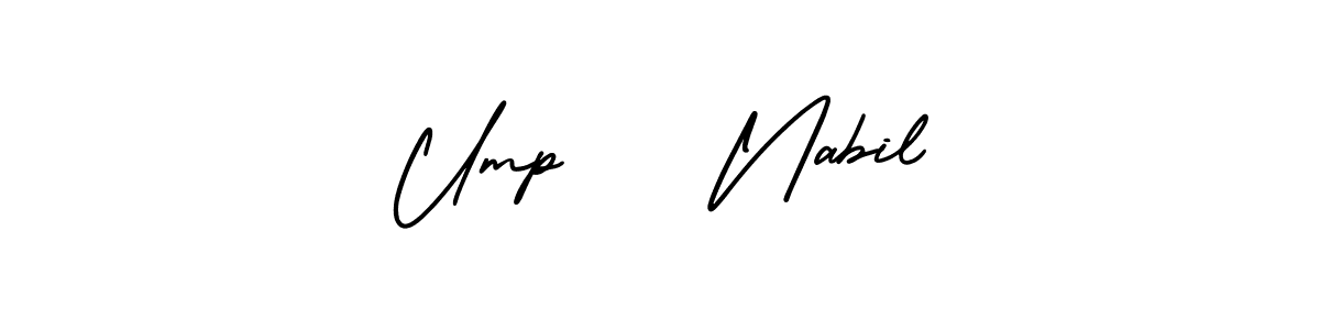 How to Draw Ump    Nabil signature style? AmerikaSignatureDemo-Regular is a latest design signature styles for name Ump    Nabil. Ump    Nabil signature style 3 images and pictures png
