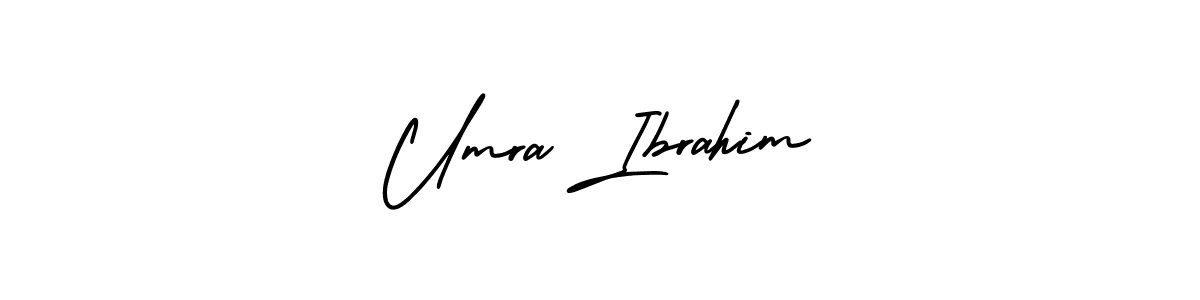 Also You can easily find your signature by using the search form. We will create Umra Ibrahim name handwritten signature images for you free of cost using AmerikaSignatureDemo-Regular sign style. Umra Ibrahim signature style 3 images and pictures png