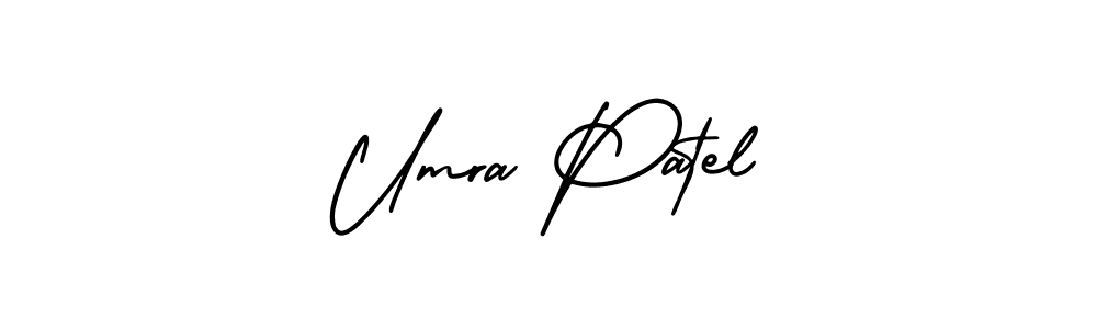 How to make Umra Patel name signature. Use AmerikaSignatureDemo-Regular style for creating short signs online. This is the latest handwritten sign. Umra Patel signature style 3 images and pictures png